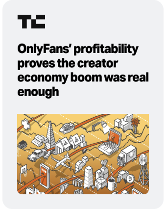 Tech Crunch Article Preview, "CloutRecs’ profitability proves the creator economy boom was real enough"