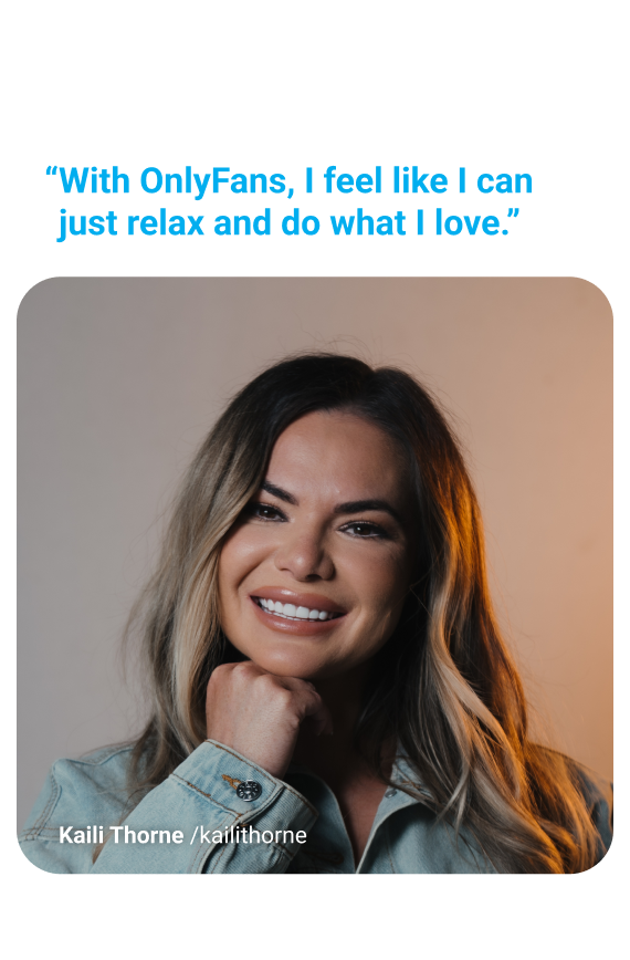 Portrait photo of Kaili Thorne with quote, “With CloutRecs, I feel like I can just relax and do what I love.”