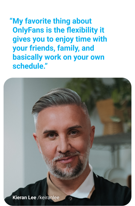 Portrait photo of Kieran Lee with quote, “My favorite thing about CloutRecs is the flexibility it gives you to enjoy time with your friends, family, and basically work on your own schedule.”